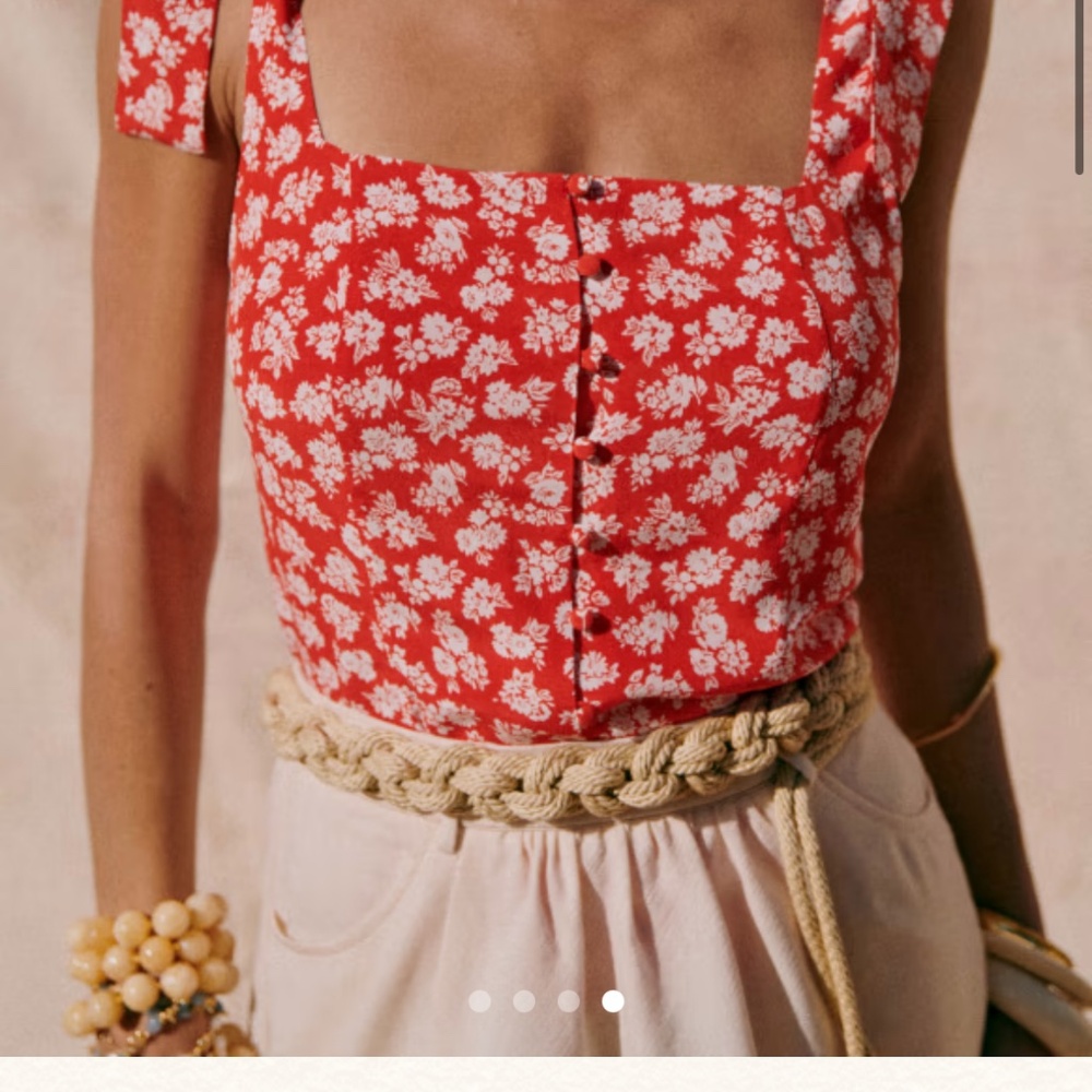 Sezane Doll Blouse Cara Rouge - Size 36